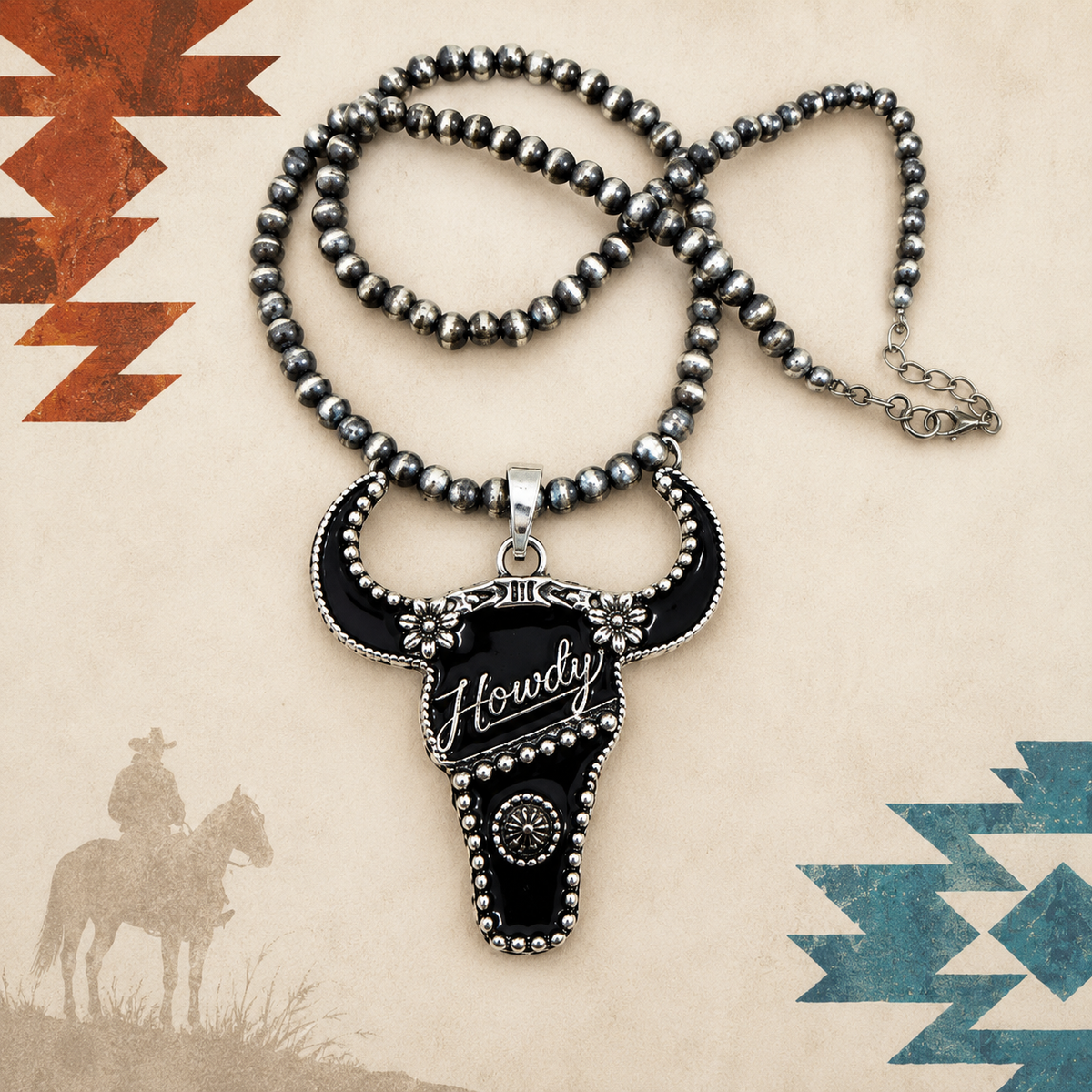 Blacktop & Buckles Howdy Necklace