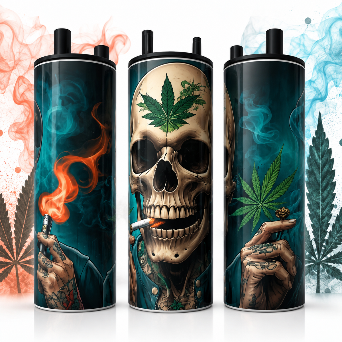 Up in Smoke Skull Smoker Tumbler Set