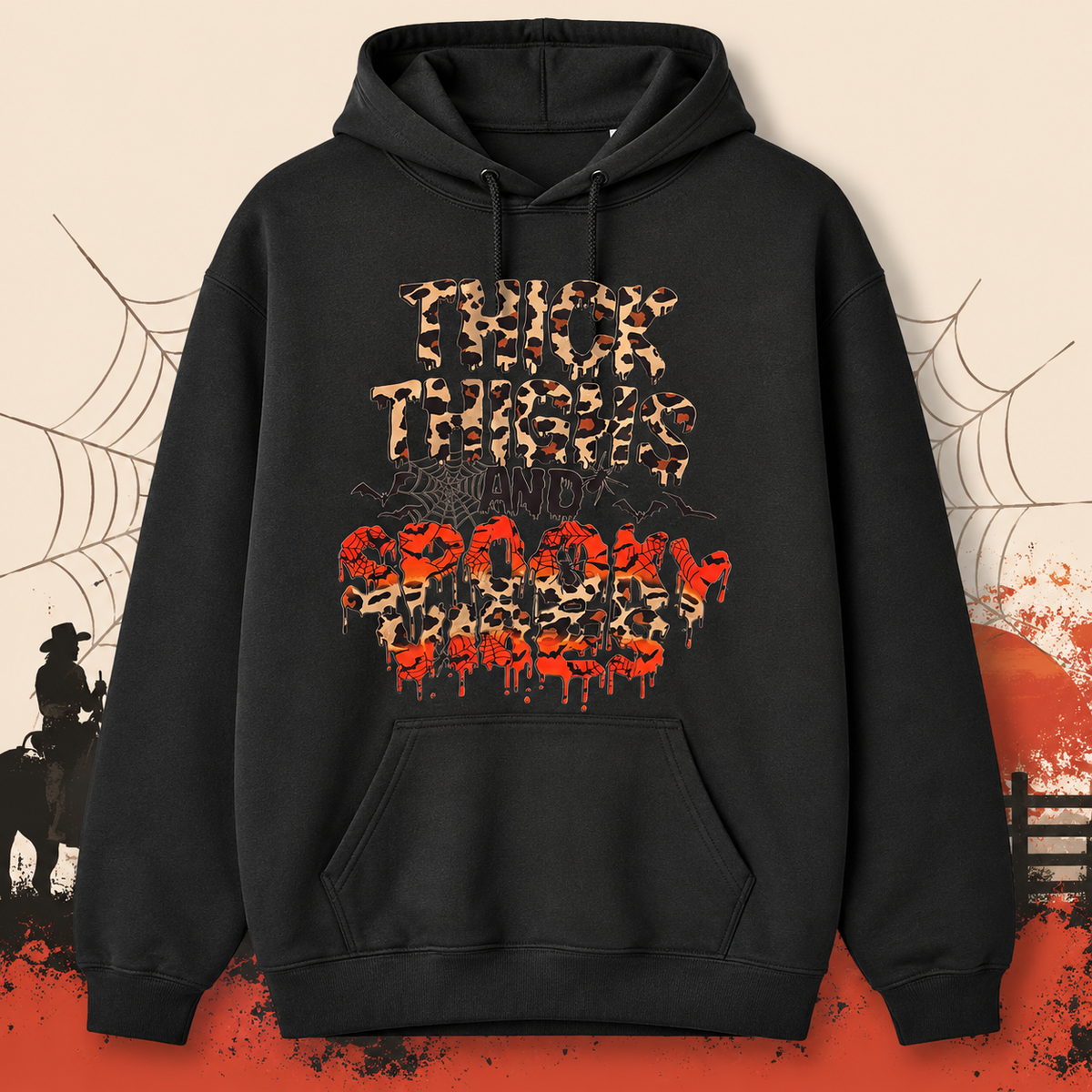 Thick Thighs & Spooky Vibes Hoodie