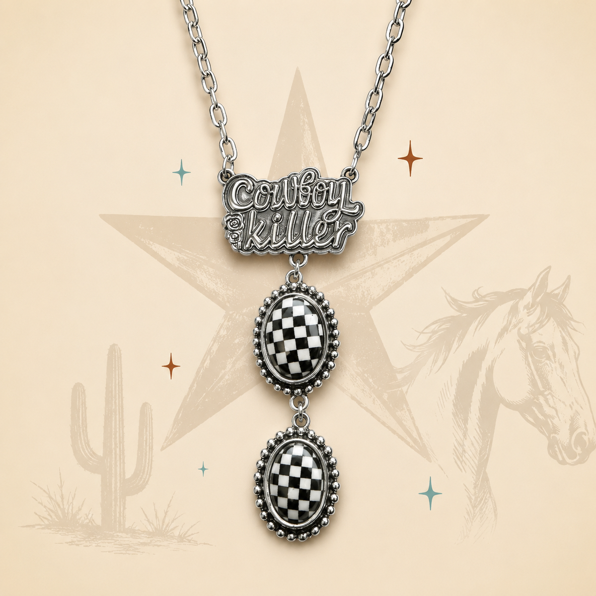 Checkered Past Necklace