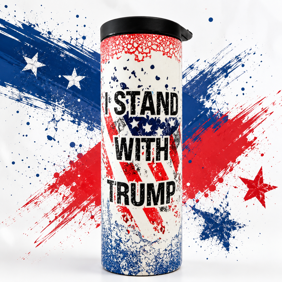 Stand With Trump Patriotic Tumbler