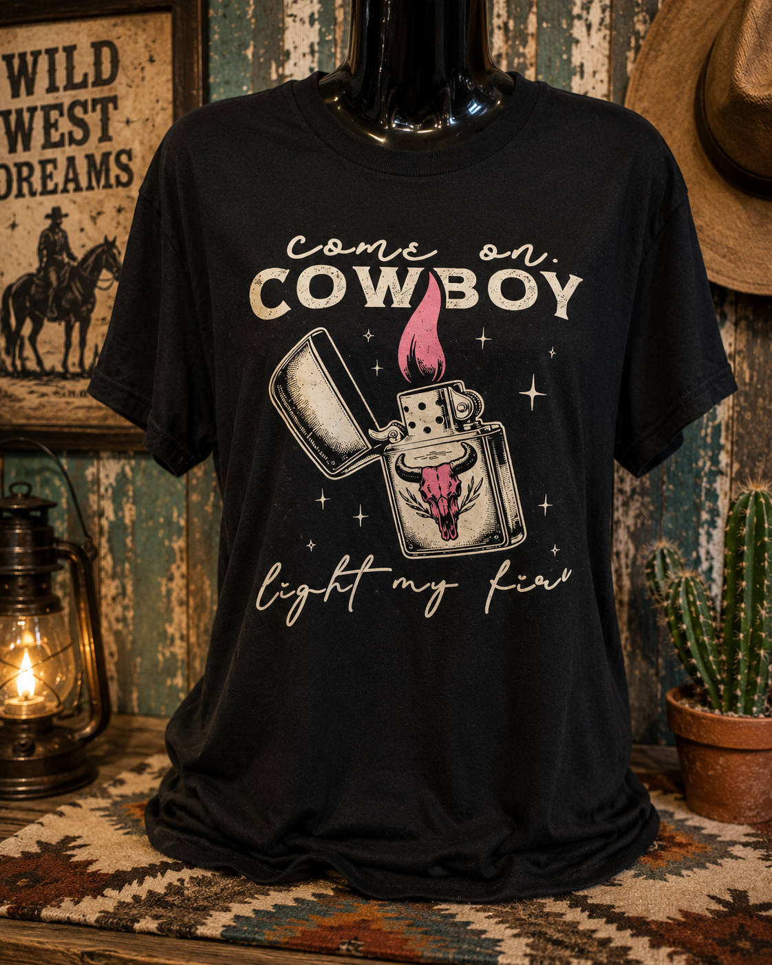Light My Fire Cowboy Graphic Tee