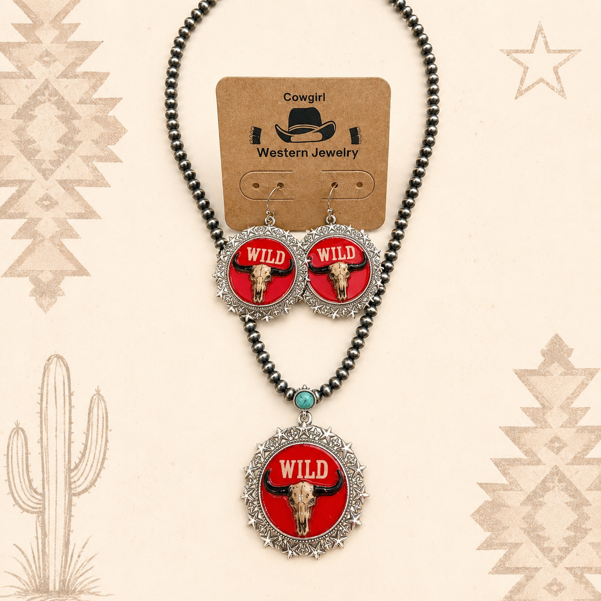 Born Wild Longhorn Jewelry Set