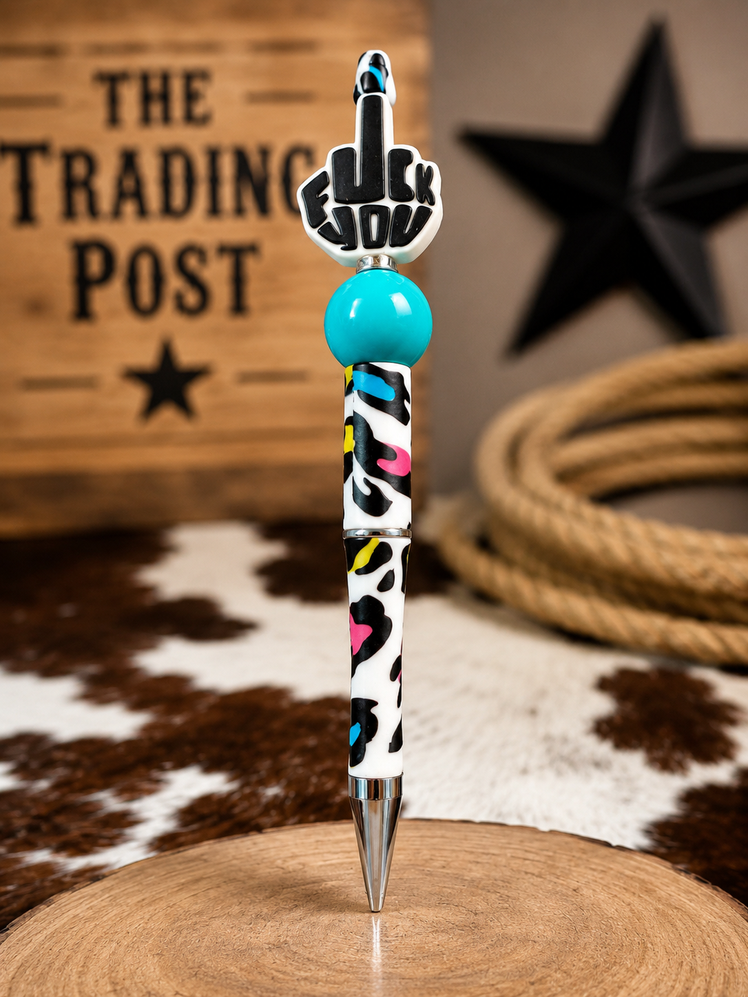 Zero F's Given Beaded Pen