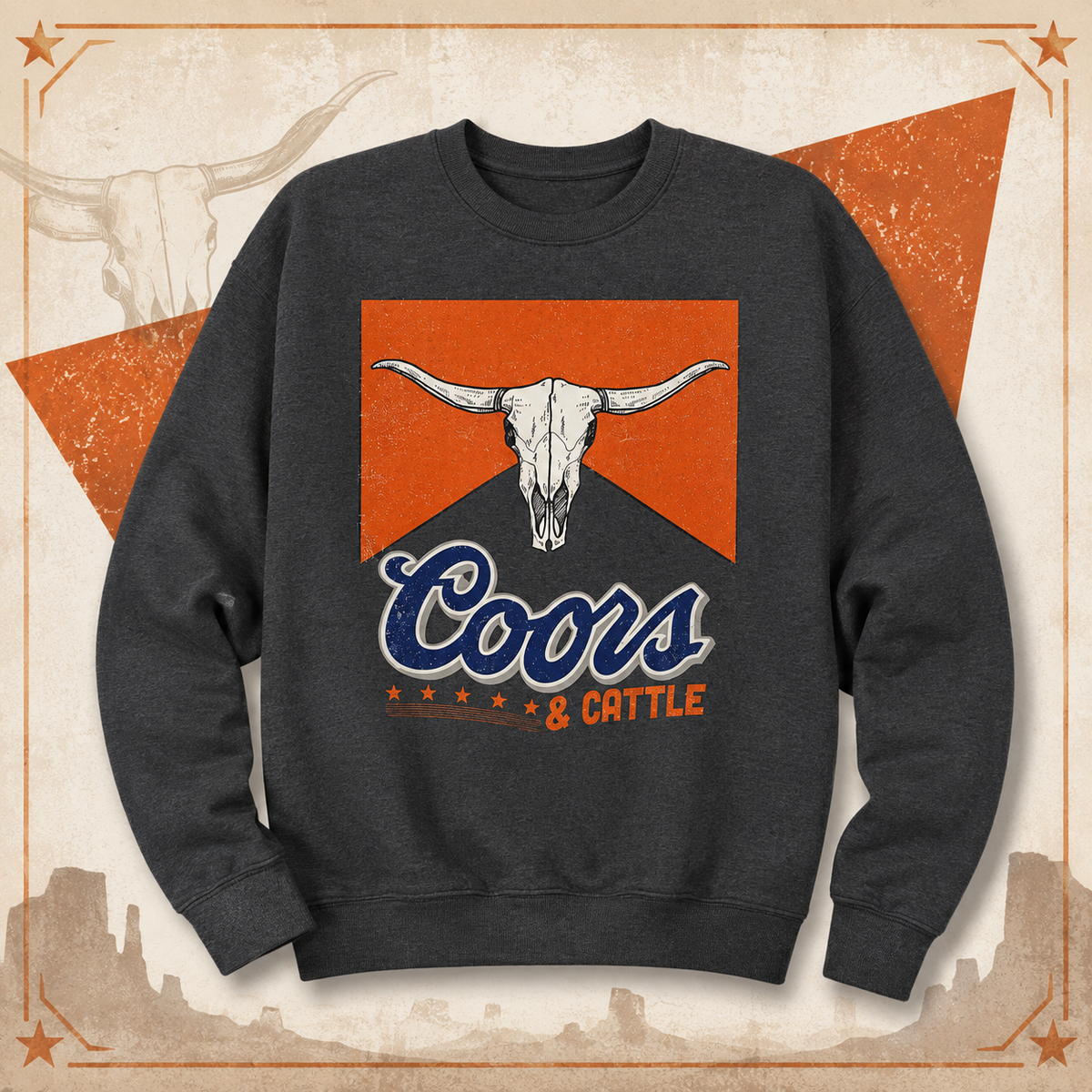Coors & Cattle Western Graphic Sweatshirt