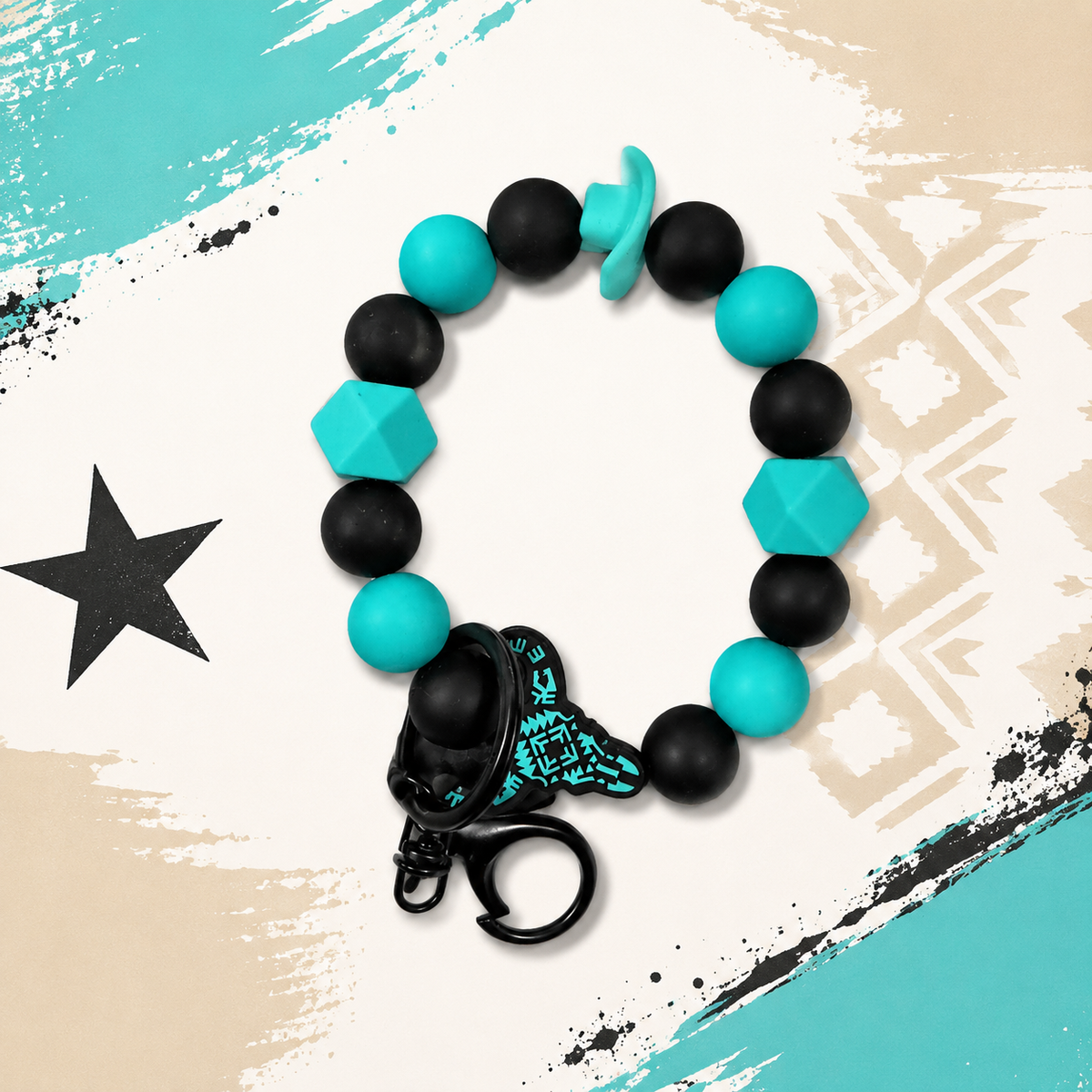 Turquoise Renegade Wristlet Keychain