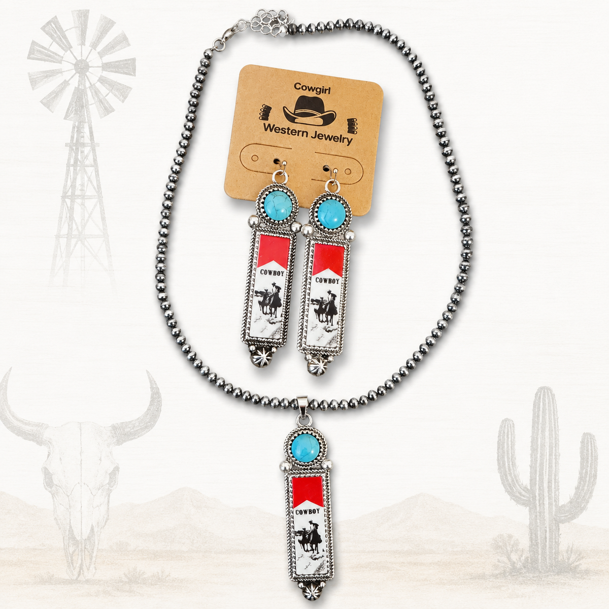 Smoke Show Cowboy Jewelry Set