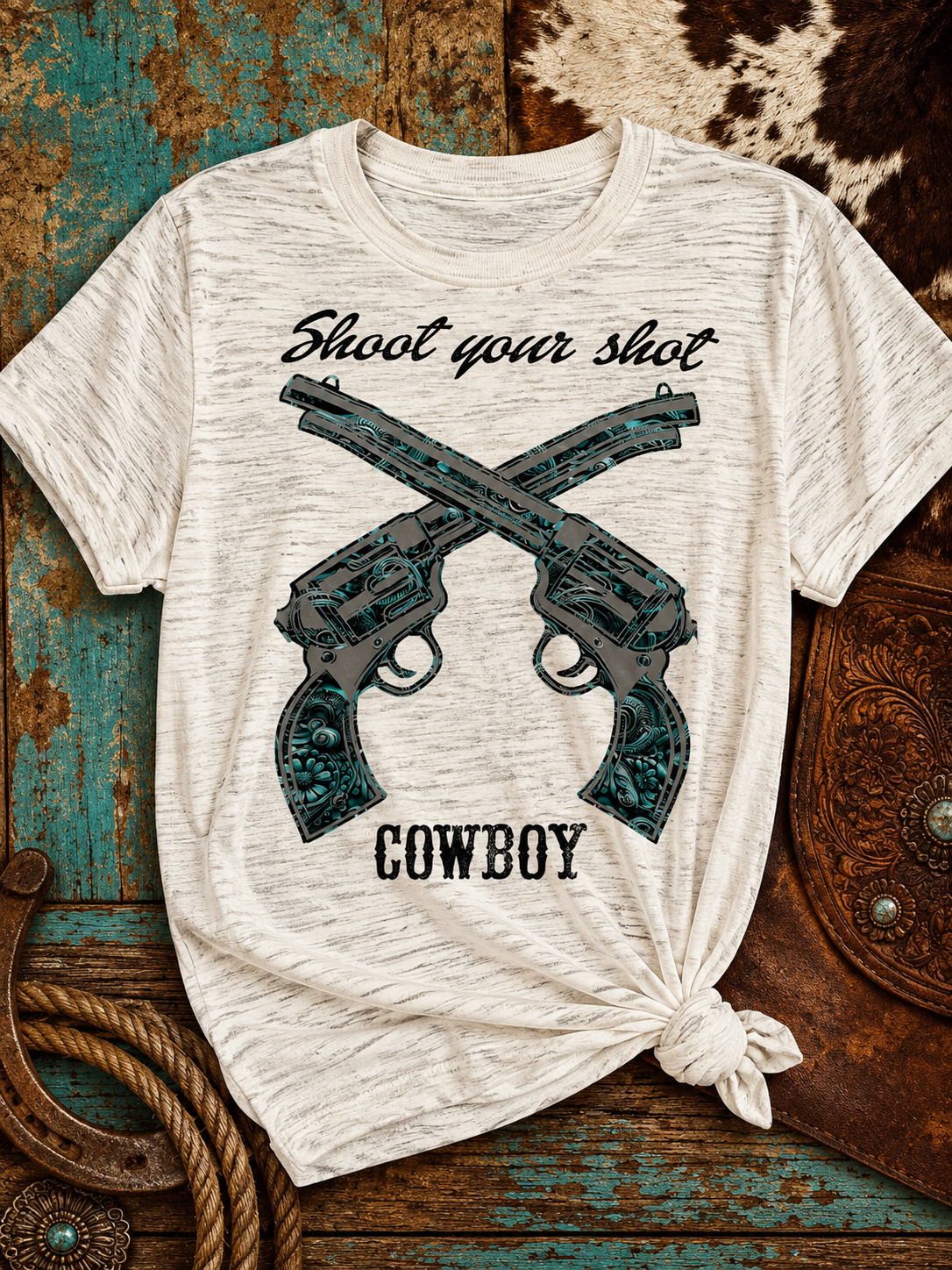 Shoot Your Shot Cowboy Graphic Tee