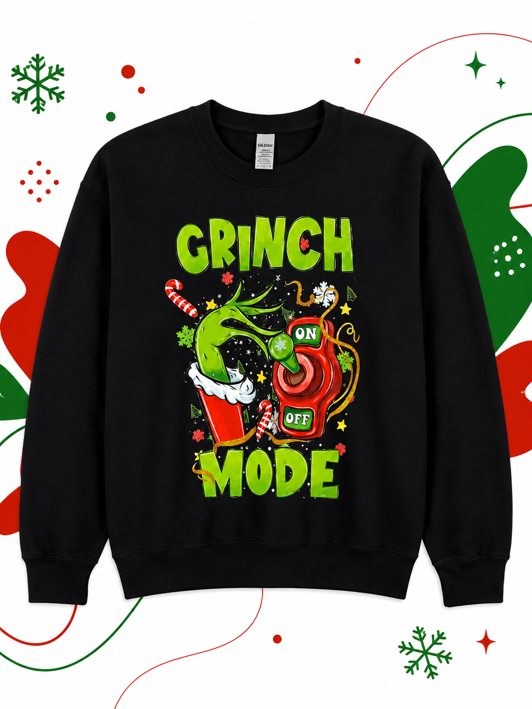 Grinch Mode Christmas Crewneck