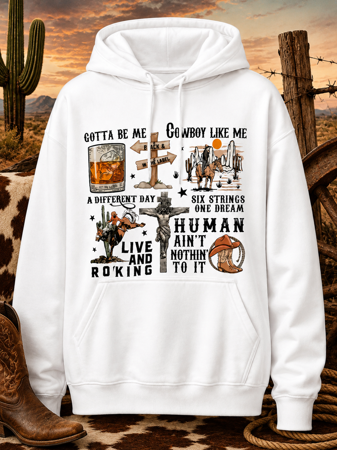 Cowboy State of Mind Western Hoodie