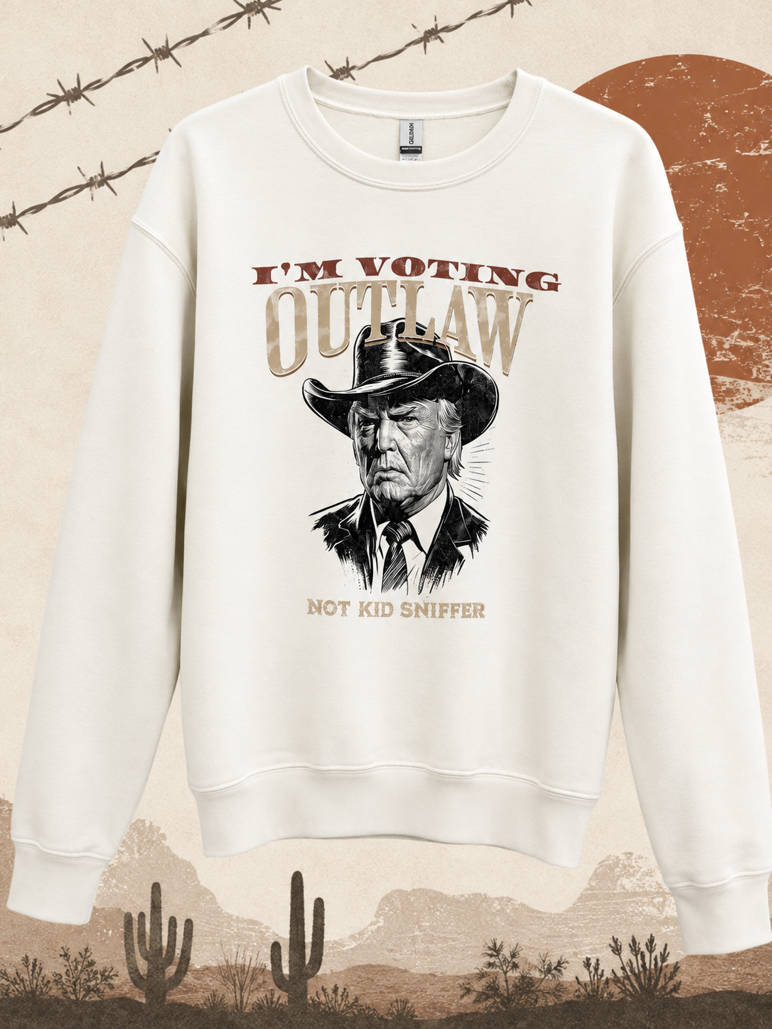 Voting Outlaw Western Crewneck