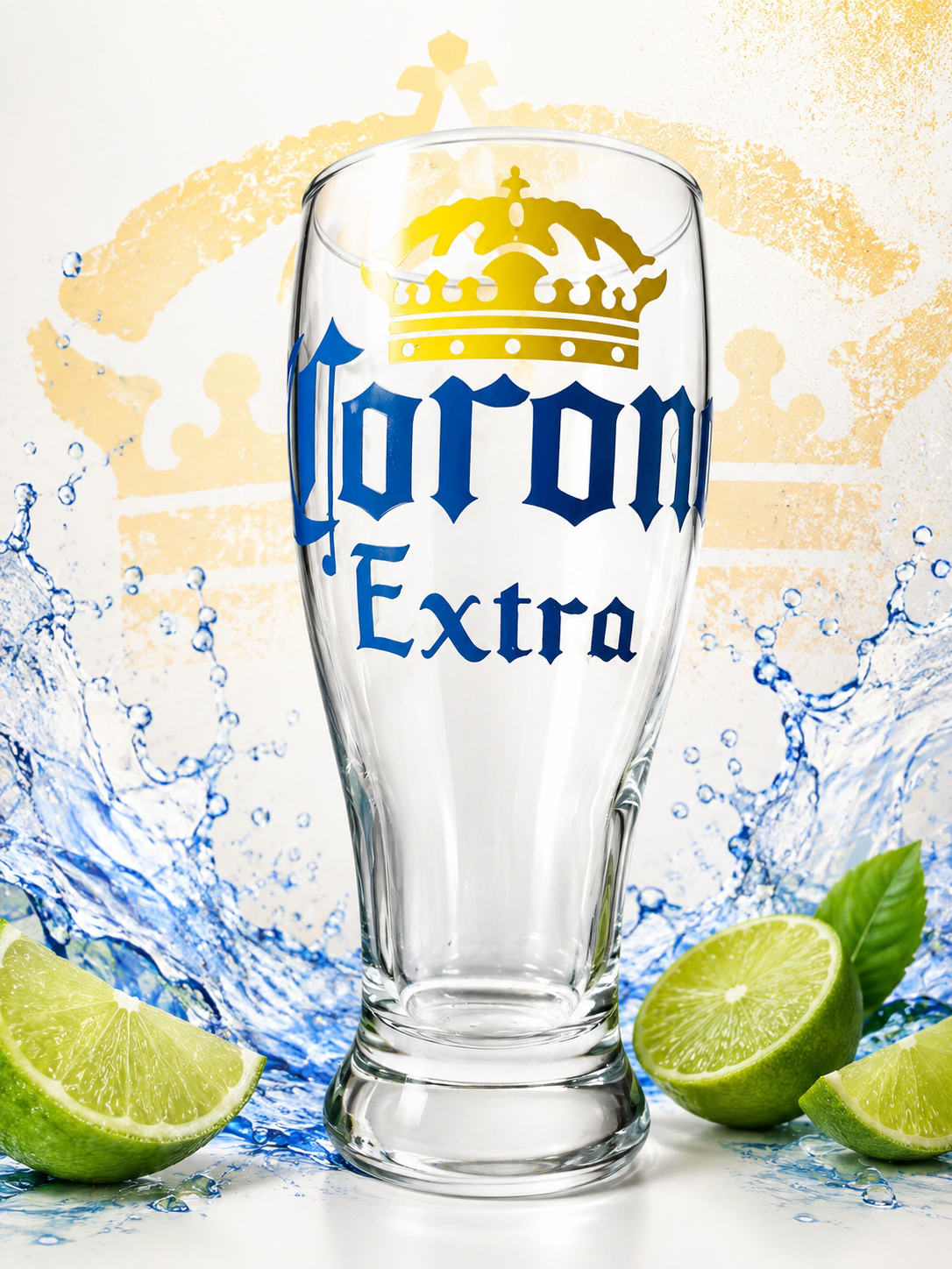 Corona Extra Crown Pilsner Beer Glass