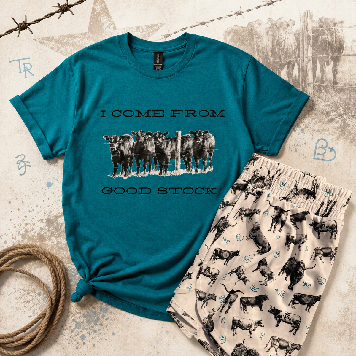 I Come From Good Stock Western Graphic Tee