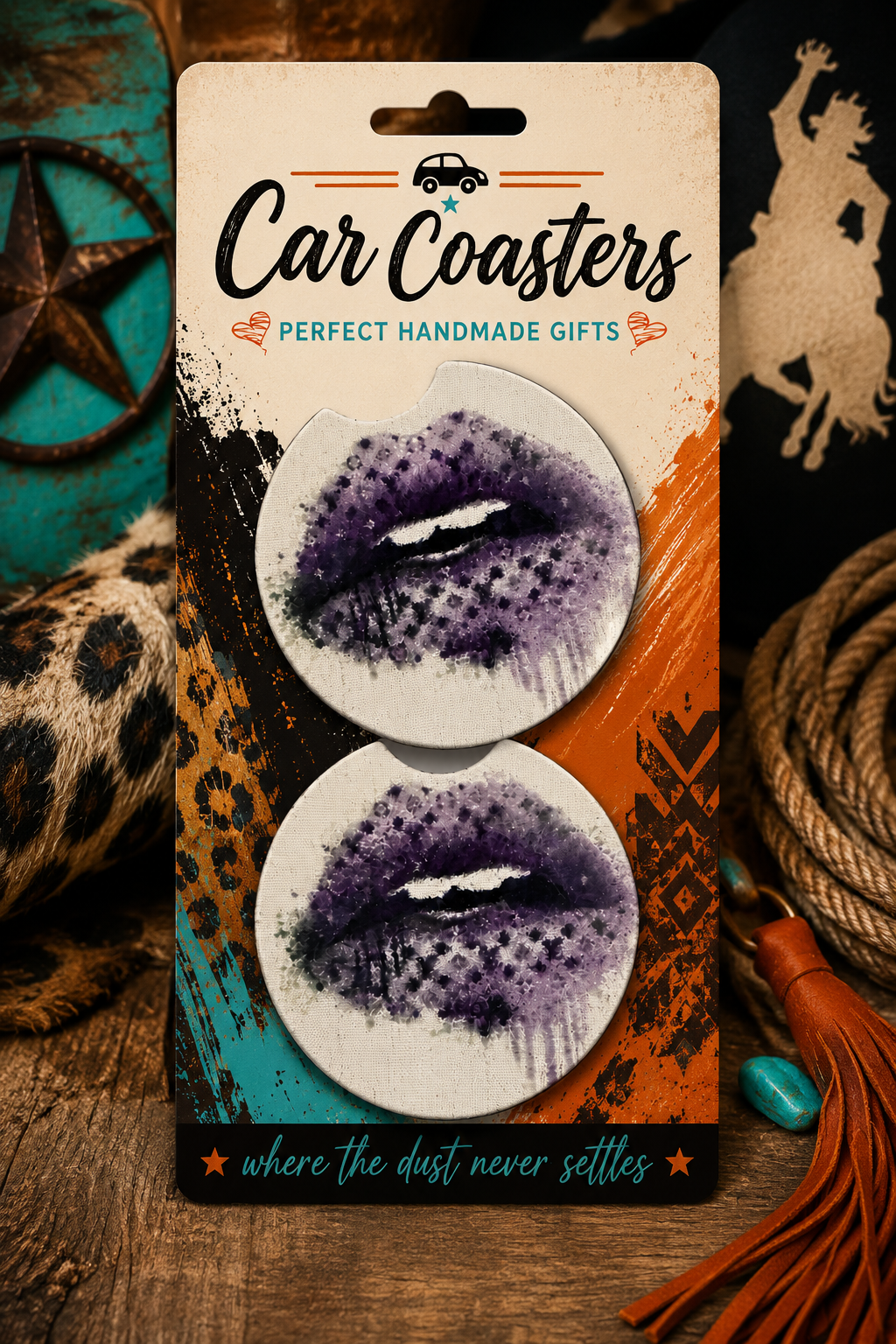 Midnight Kiss Purple Lips Car Coast