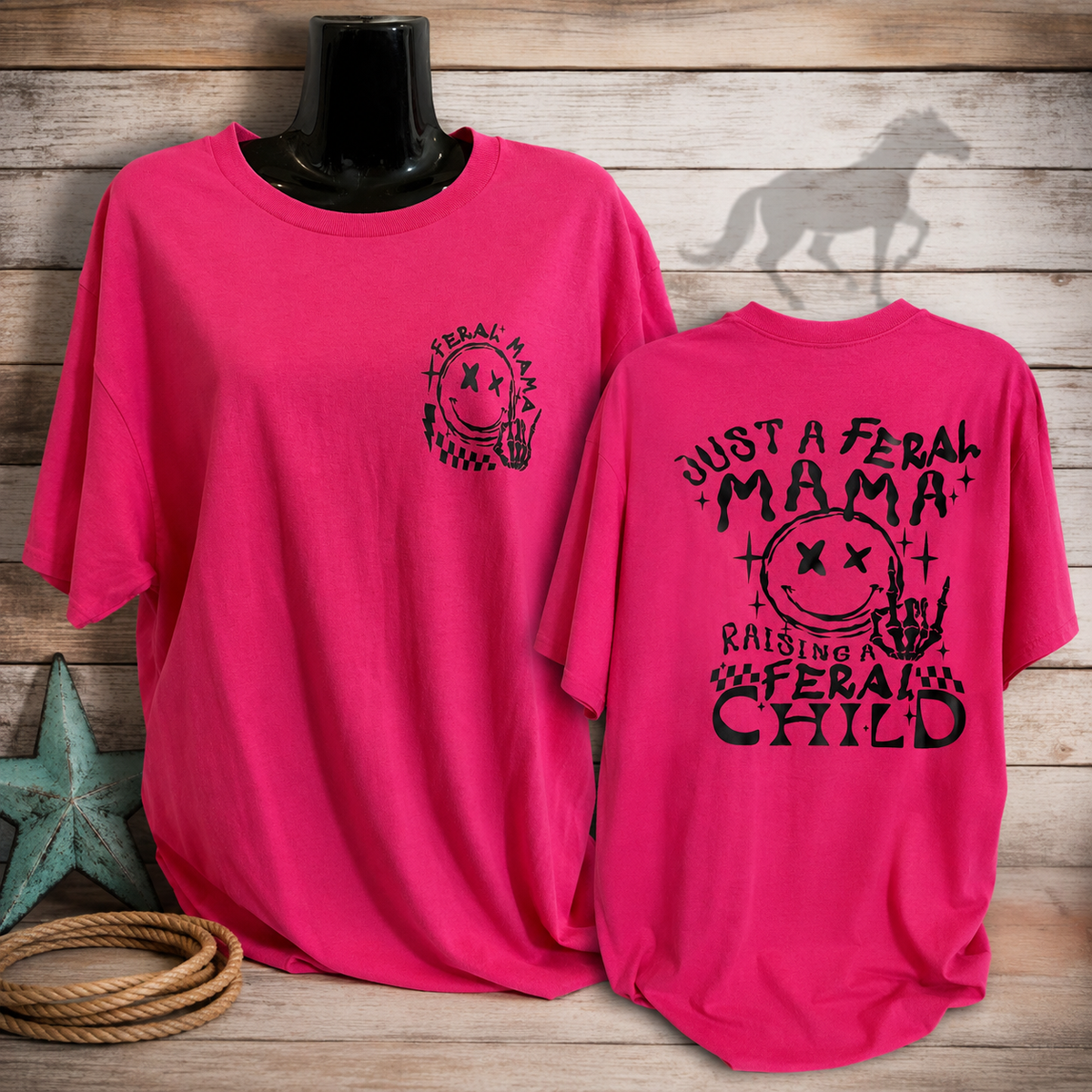 Feral Mama Front & Back Graphic Tee
