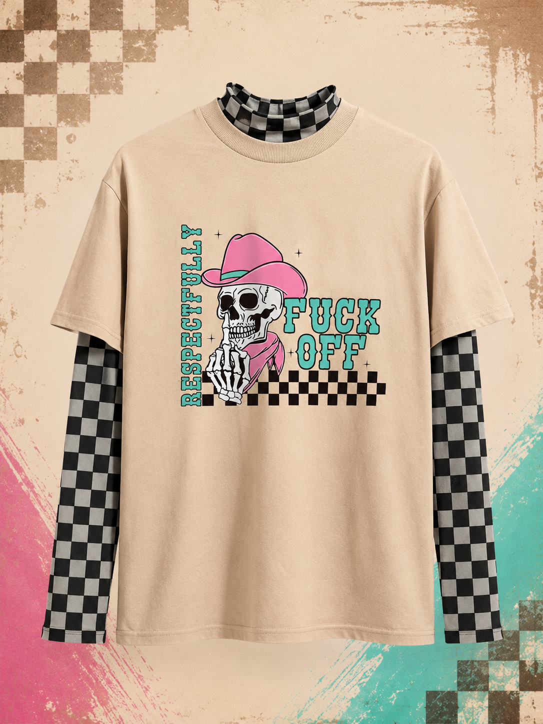 Respectfully, F*ck Off Skull Graphic Tee
