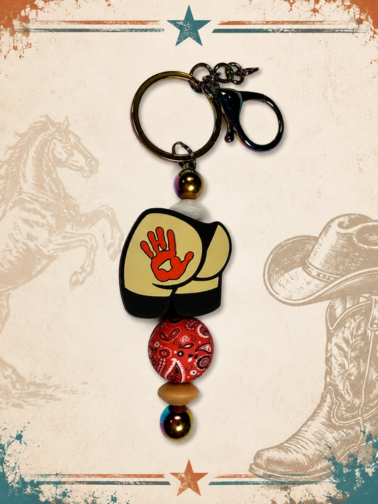 Cheeky Cowgirl Beaded Bag Charm