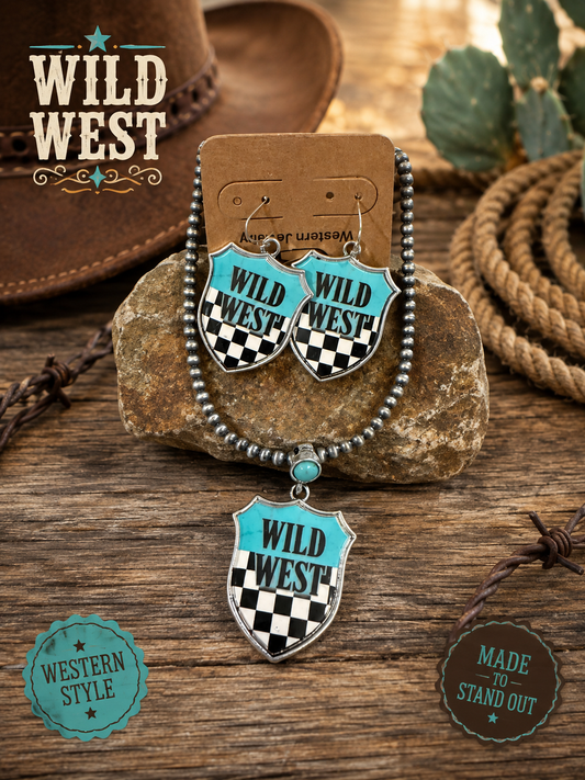 Wild West Checkered Run Jewelry Set