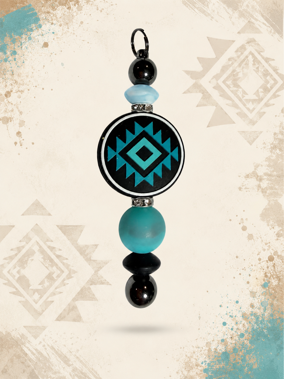 Turquoise Trail Western Beaded Charm