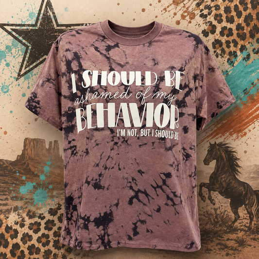 Ashamed of My Behavior Tee