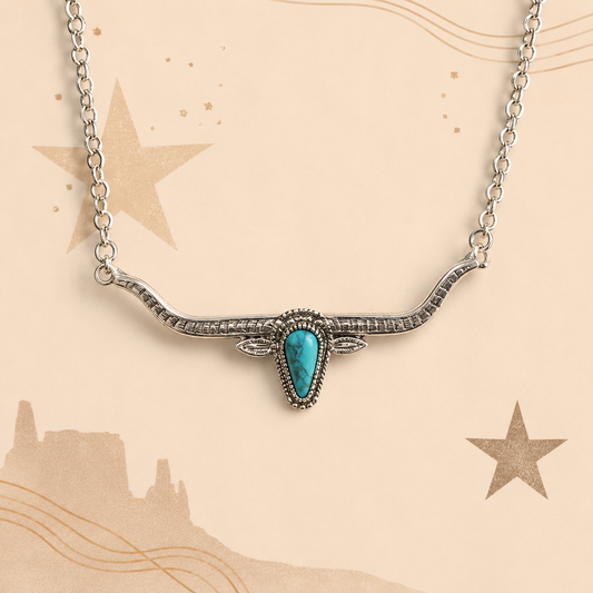 Turquoise Longhorn Legend Necklace
