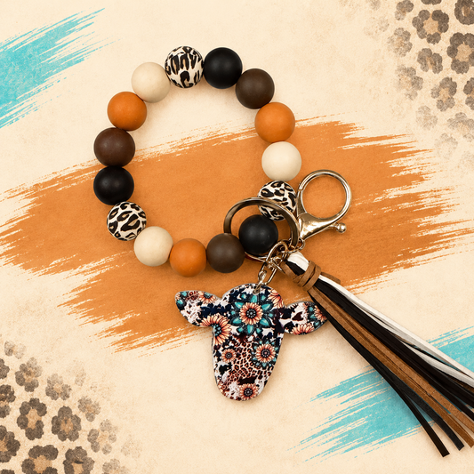 Wild Side Cowgirl Wristlet Keychain