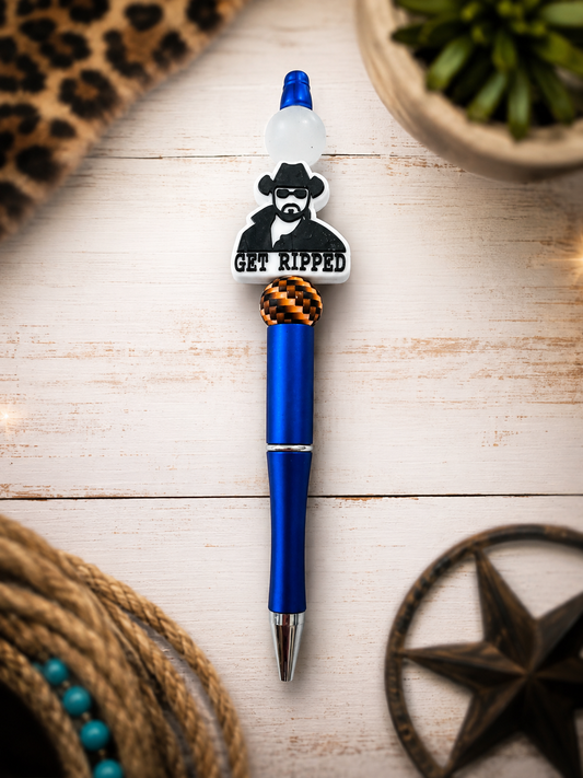 Get Ripped Cowboy Beaded Pen