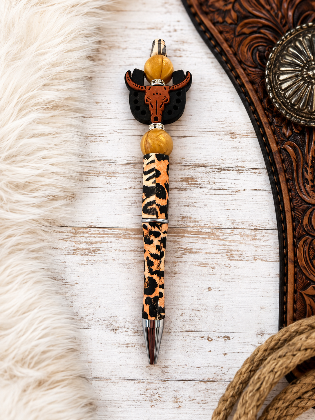 Wild Side Longhorn Beaded Pen