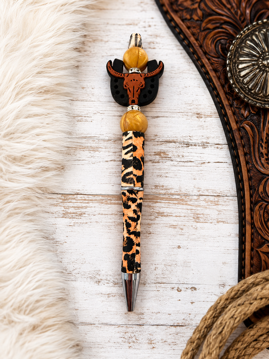 Wild Side Longhorn Beaded Pen