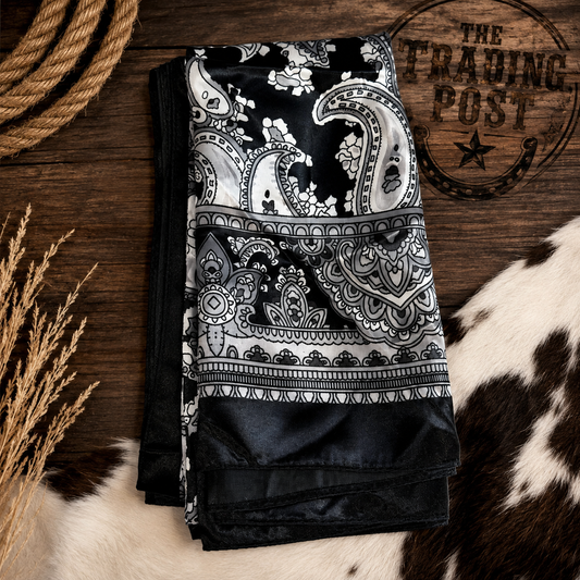Silver Spur Paisley Silk Scarf
