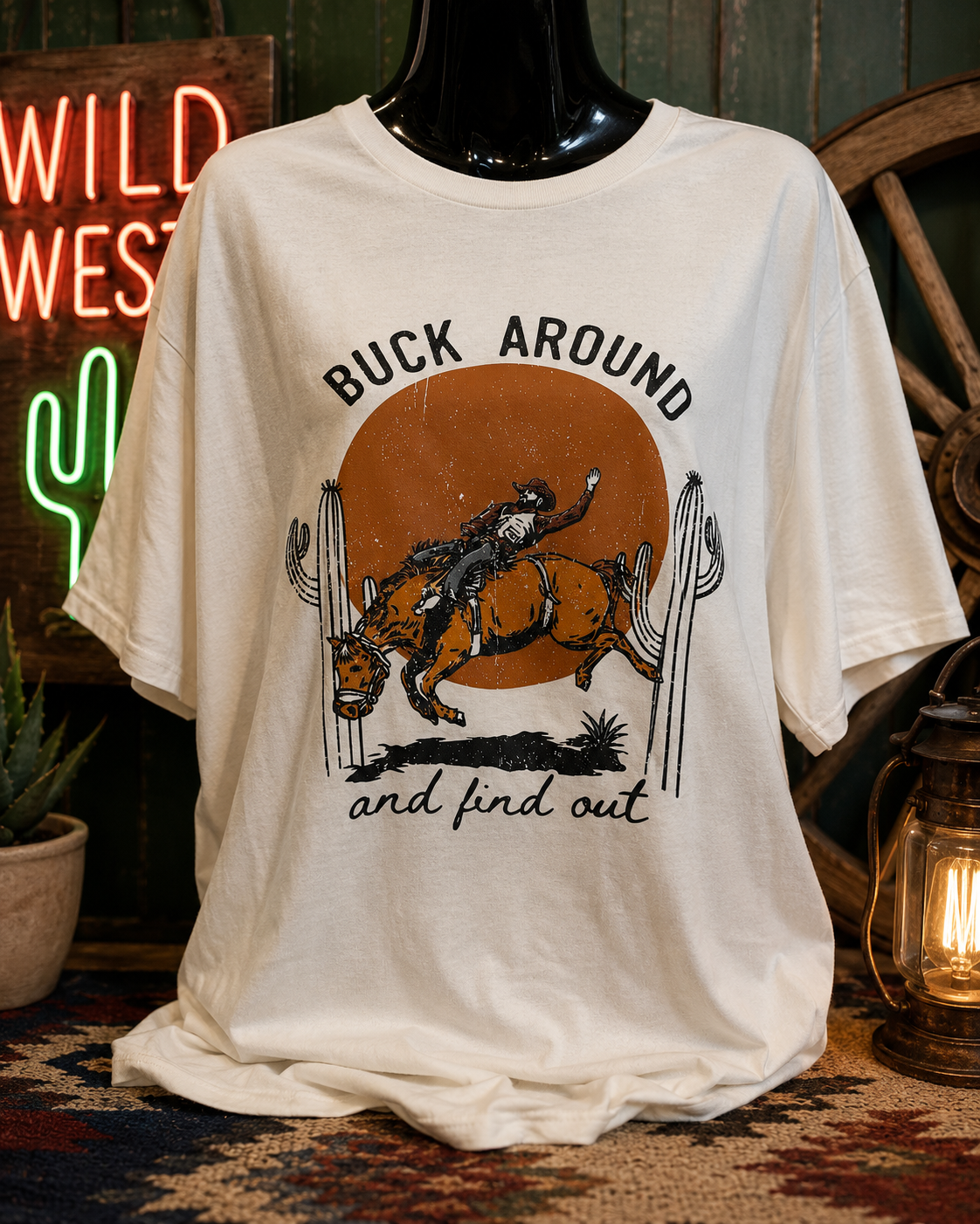 Buck Around & Find Out Western Tee