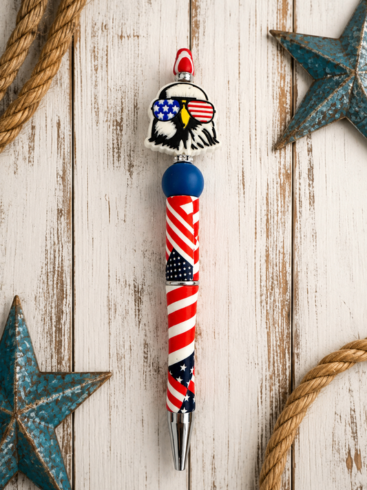 Freedom Eagle Beaded Pen