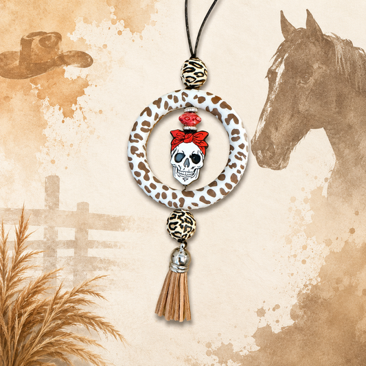 Bandana Bones Rearview Mirror Hanger