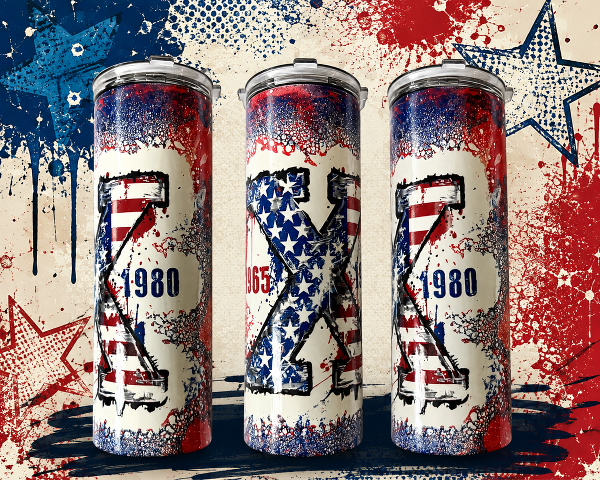 Raised Gen X 1965–1980 Patriotic Tumbler