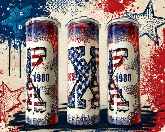 Raised Gen X 1965–1980 Patriotic Tumbler
