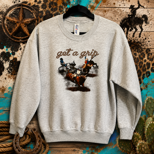 Get A Grip Youth Rodeo Crewneck