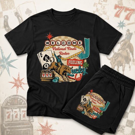 Feelin’ Lucky Rodeo Matching Tee & Shorts Set