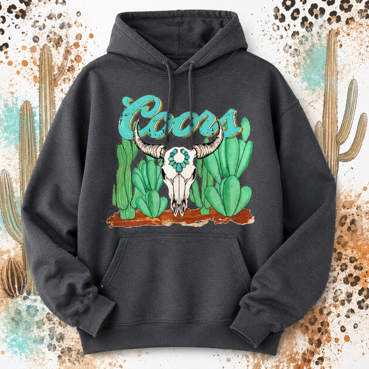 Turquoise Desert Coors Western Hoodie