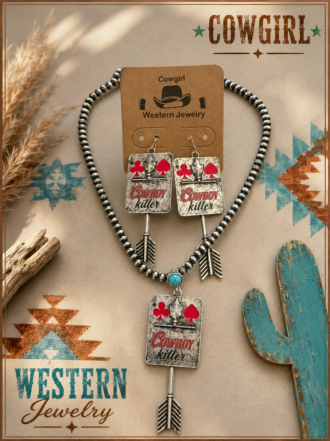 Deadly Draw Cowboy Killer Jewelry Set