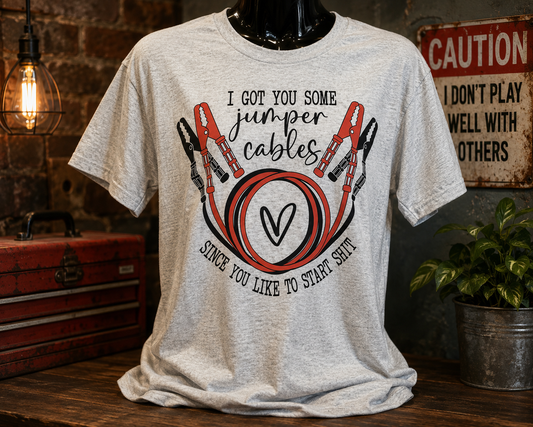 Jumper Cables Attitude Graphic Tee