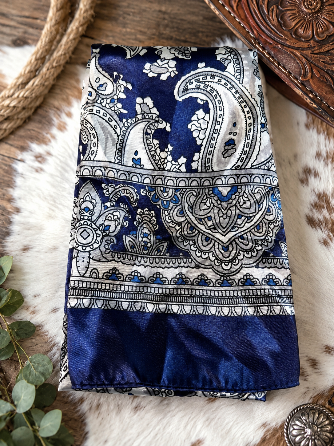 Royal Rodeo Paisley Silk Scarf