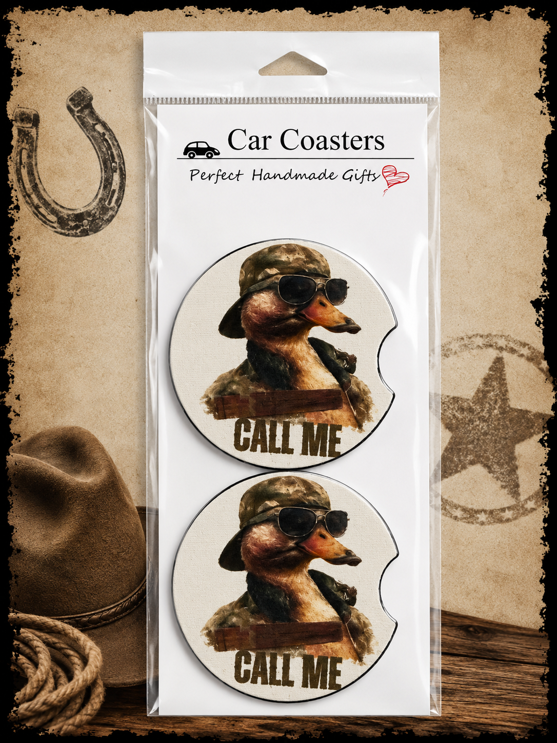 Duck Around & Find Out Car Coaster Set