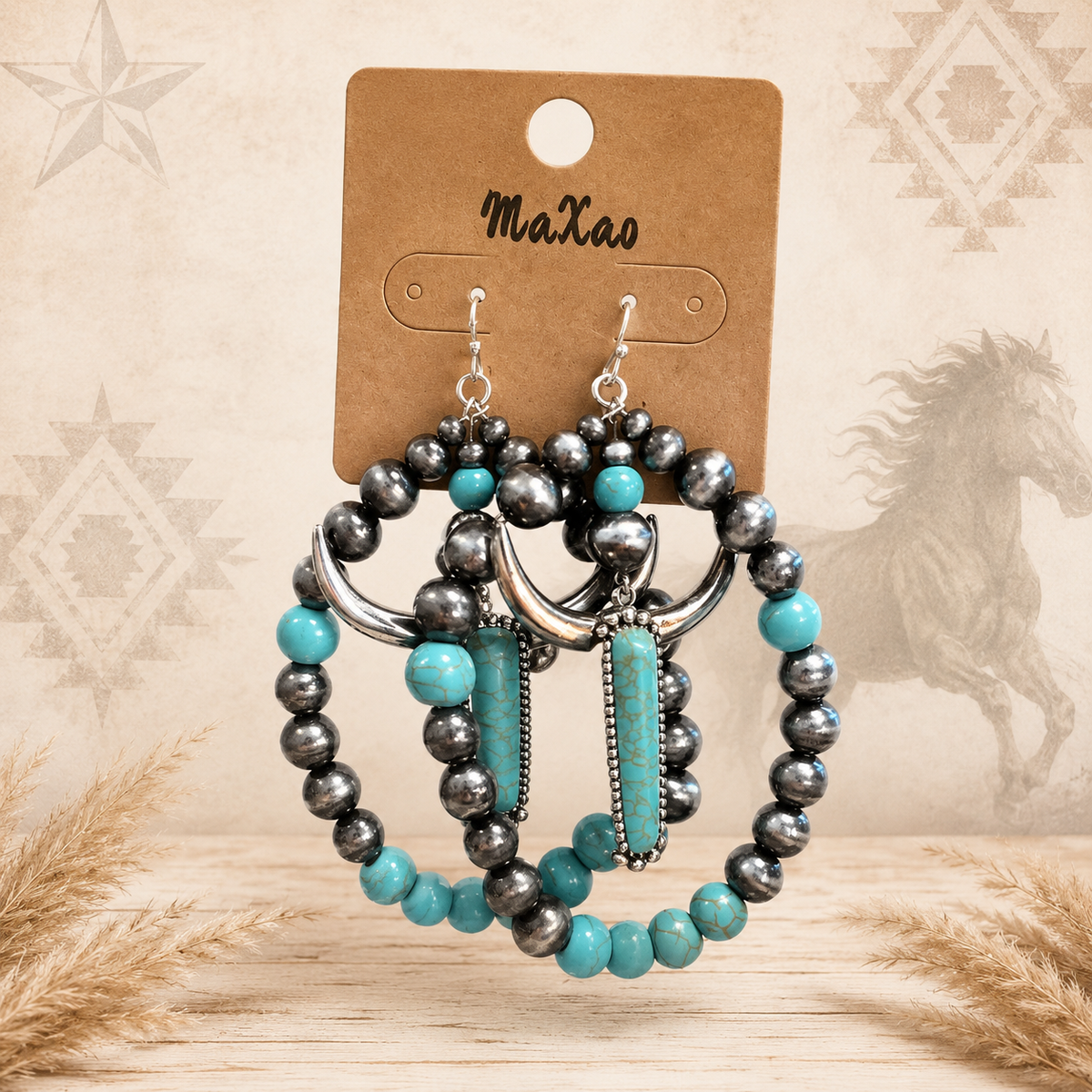 Turquoise Stampede Earrings