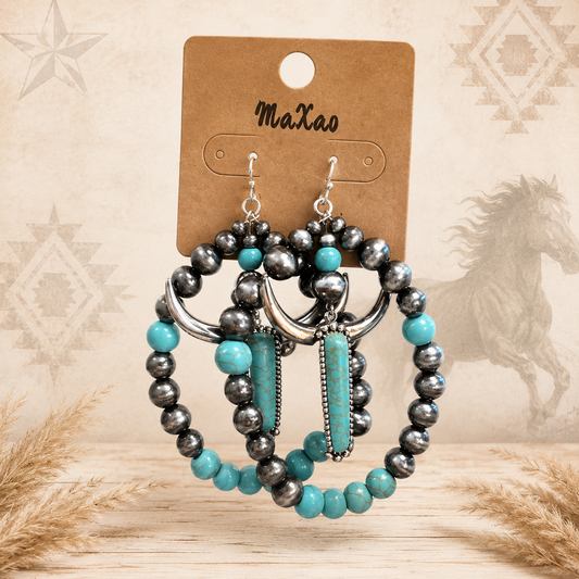 Turquoise Stampede Earrings