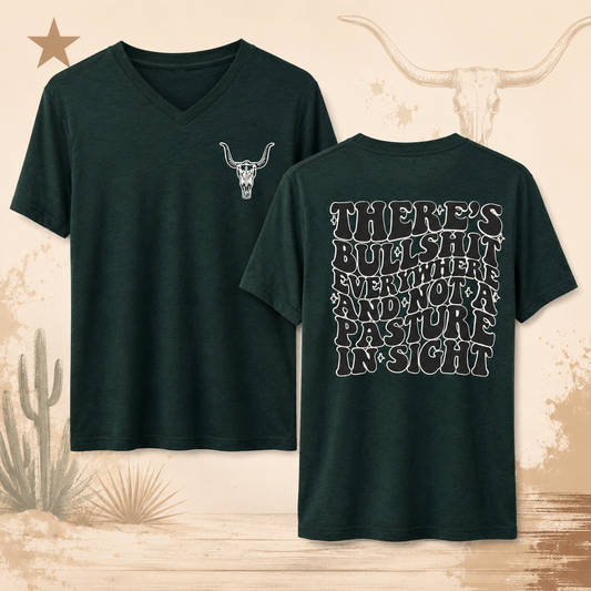 Bullshit Everywhere V-Neck Tee