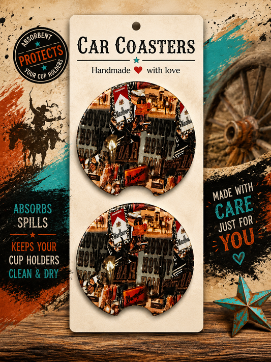 Honky Tonk After Dark Car Coaster Set