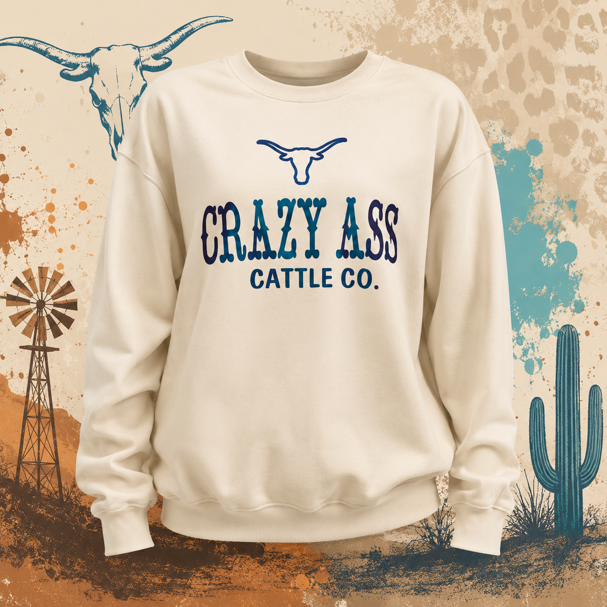 Crazy Ass Cattle Co. Holographic Sweatshirt