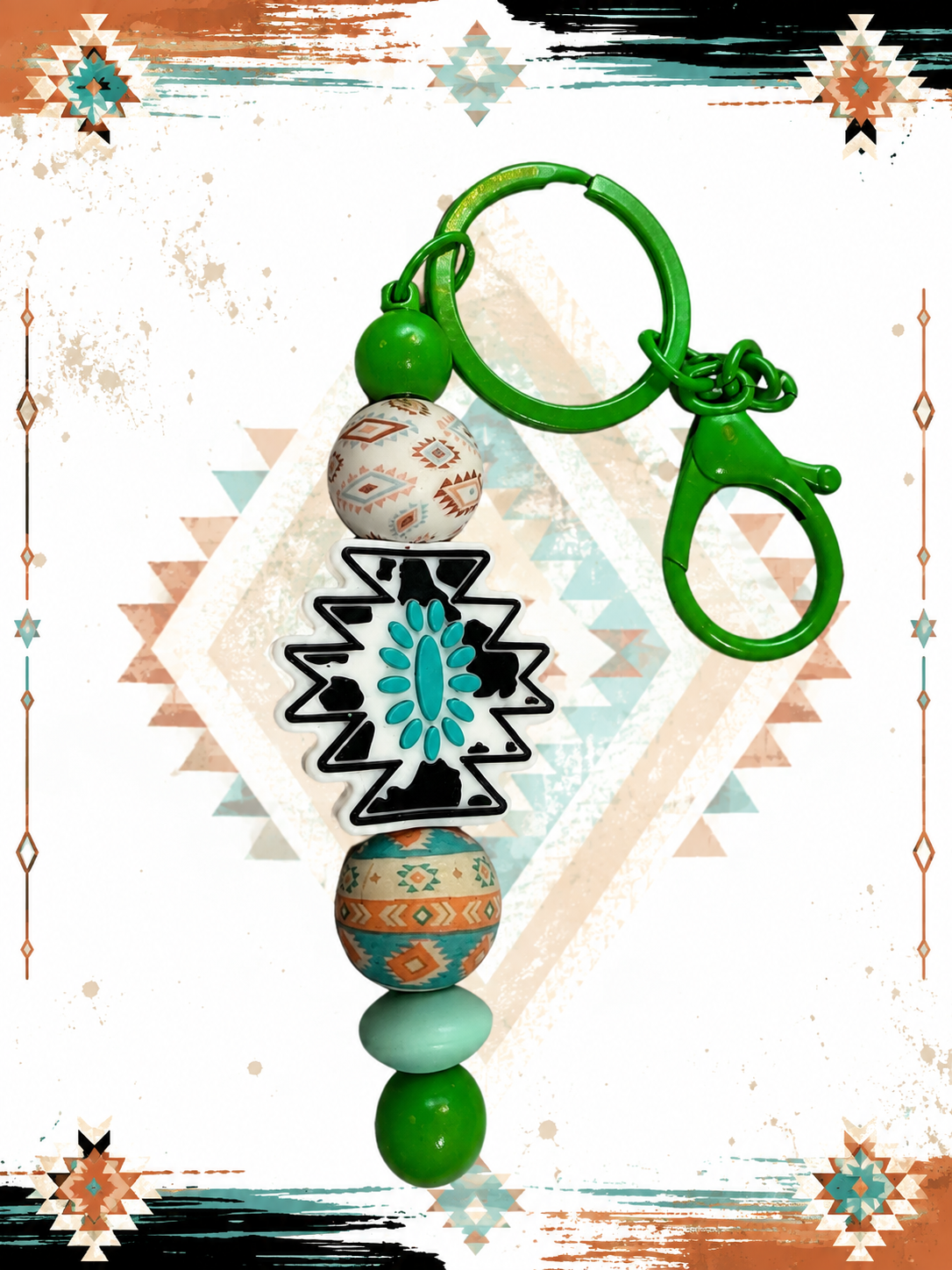 Desert Diamond Beaded Bag Charm