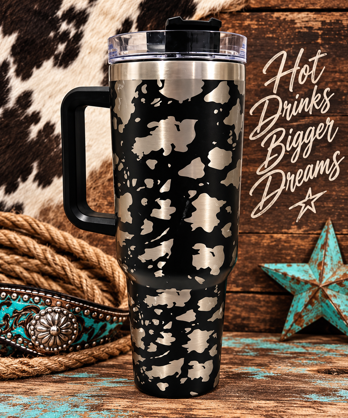 Midnight Cowhide Tumbler