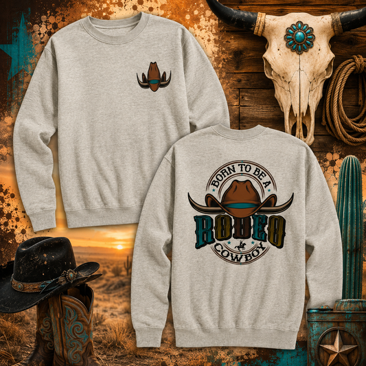 Born to Be a Rodeo Cowboy Youth Crewneck